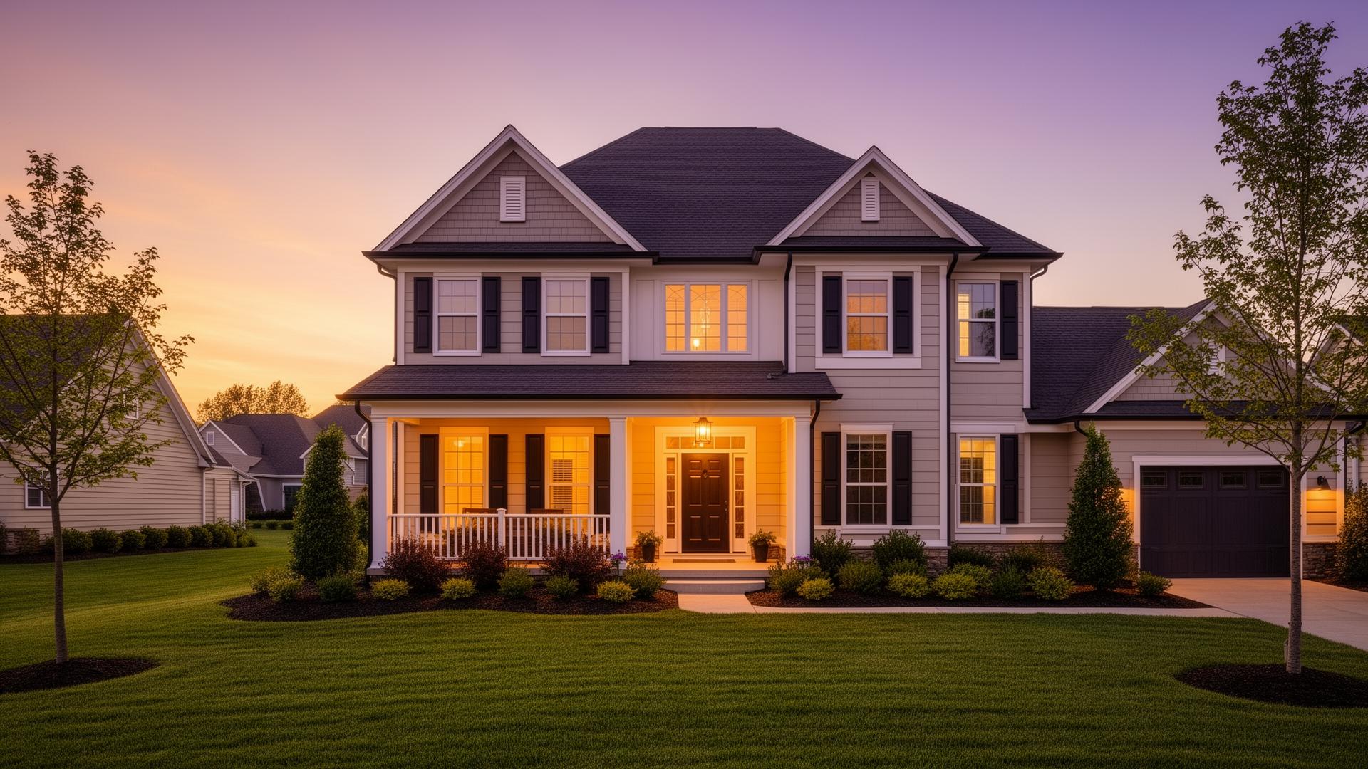 Welcoming home at golden hour